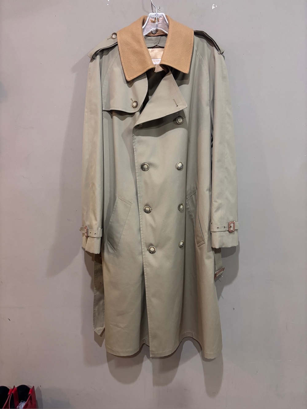 Vintage Brooks Brothers Trench Coat 40 Long Made USA Union Made Wool Liner